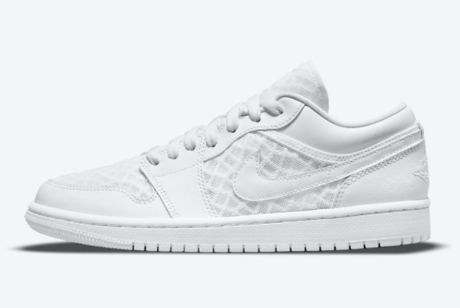 Air Jordan 1 Low Breathe 'Triple White' - Stylish White Sneaker for Men - Shop Now