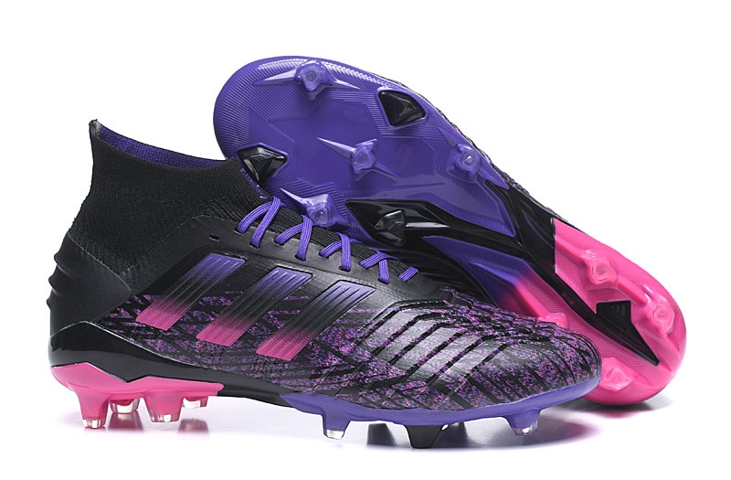 Adidas Predator 19+ FG Boots Black Pink Blue | Ultimate Football Performance