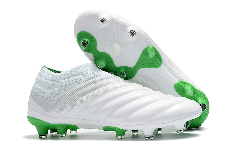 Adidas Copa 19.1 FG Soccer Cleat - White Solar Lime | Lightweight Comfort and Enhanced Traction