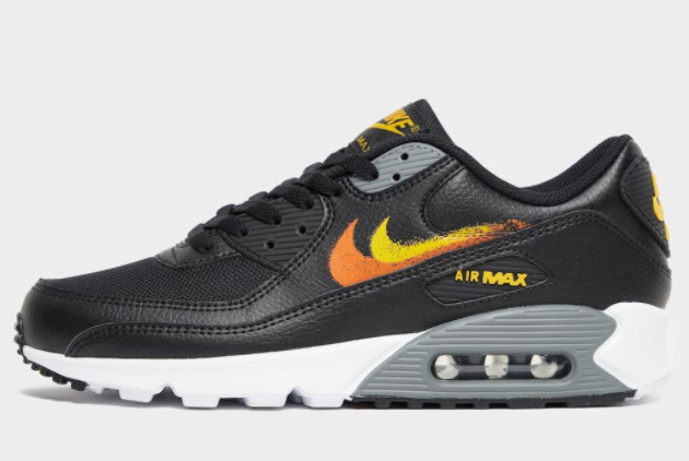Nike Air Max 90 Black Yellow Orange FD0657-002 - Stylish and Vibrant Sneakers for Men