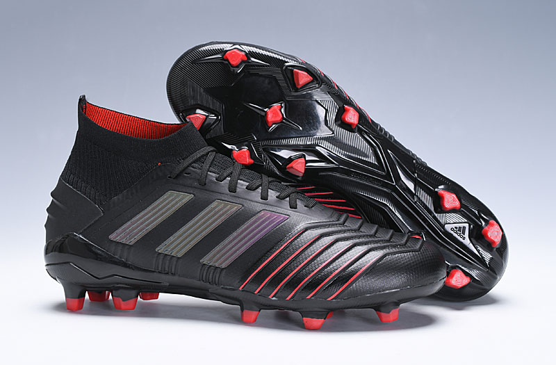 Adidas Predator 19.1 FG Black Active Red BC0551 - High-Performance Football Boots