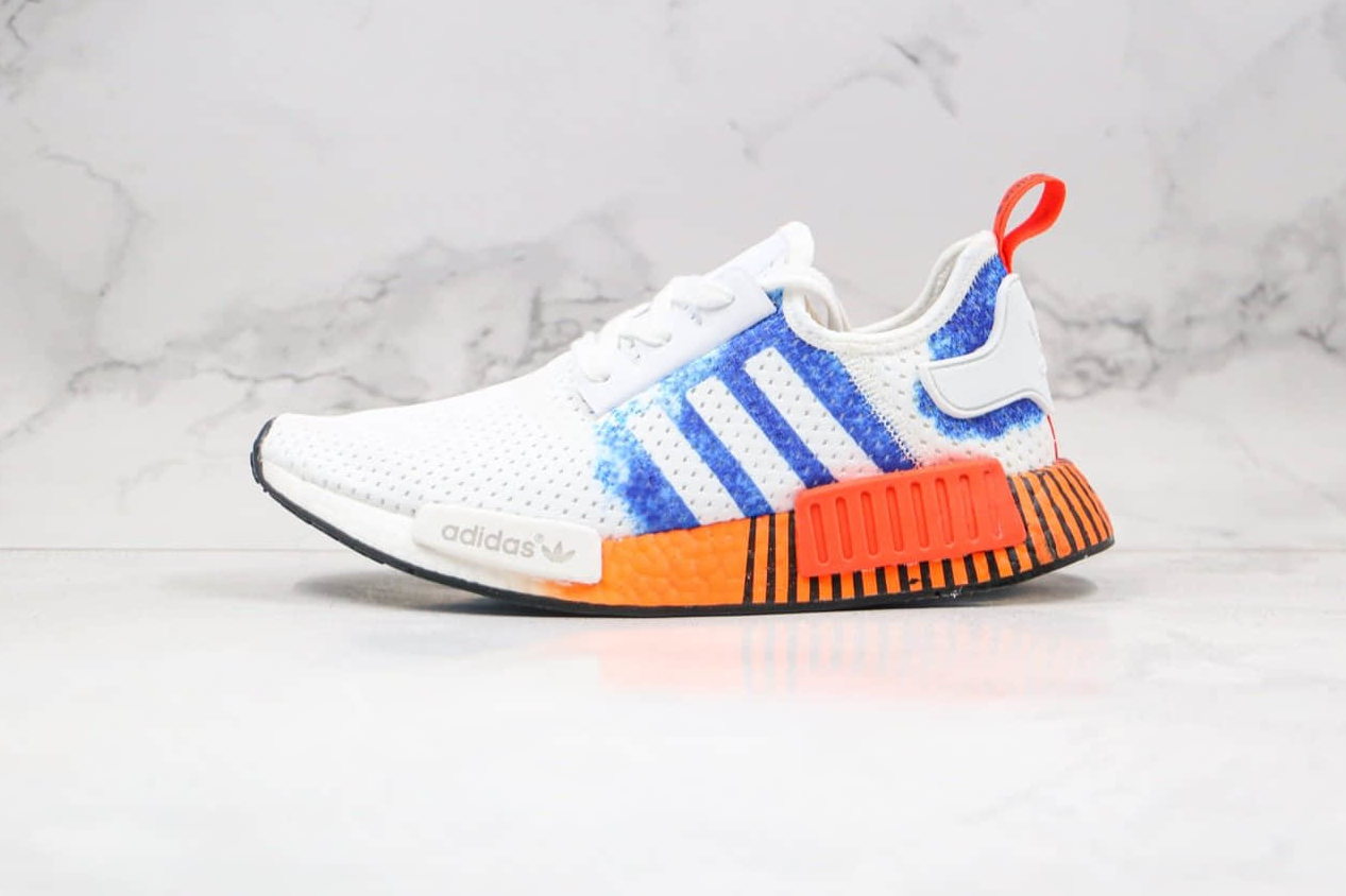 Adidas Originals NMD R1 V2 Cloud White Blue Orange FV5886 - Stylish and Colorful Sneakers