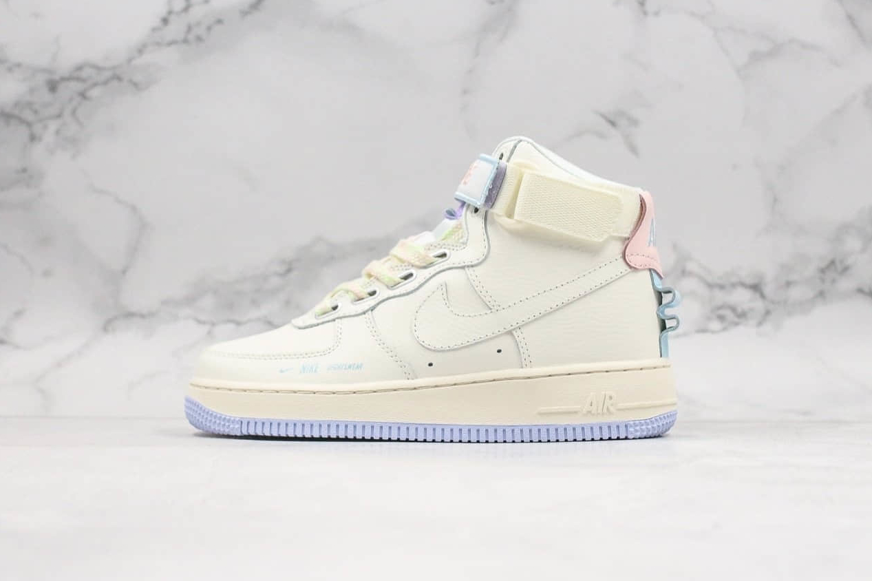 Nike Air Force 1 Mid Summit White Blue Running Shoes CQ4810-100 - Stylish and Comfortable Footwear