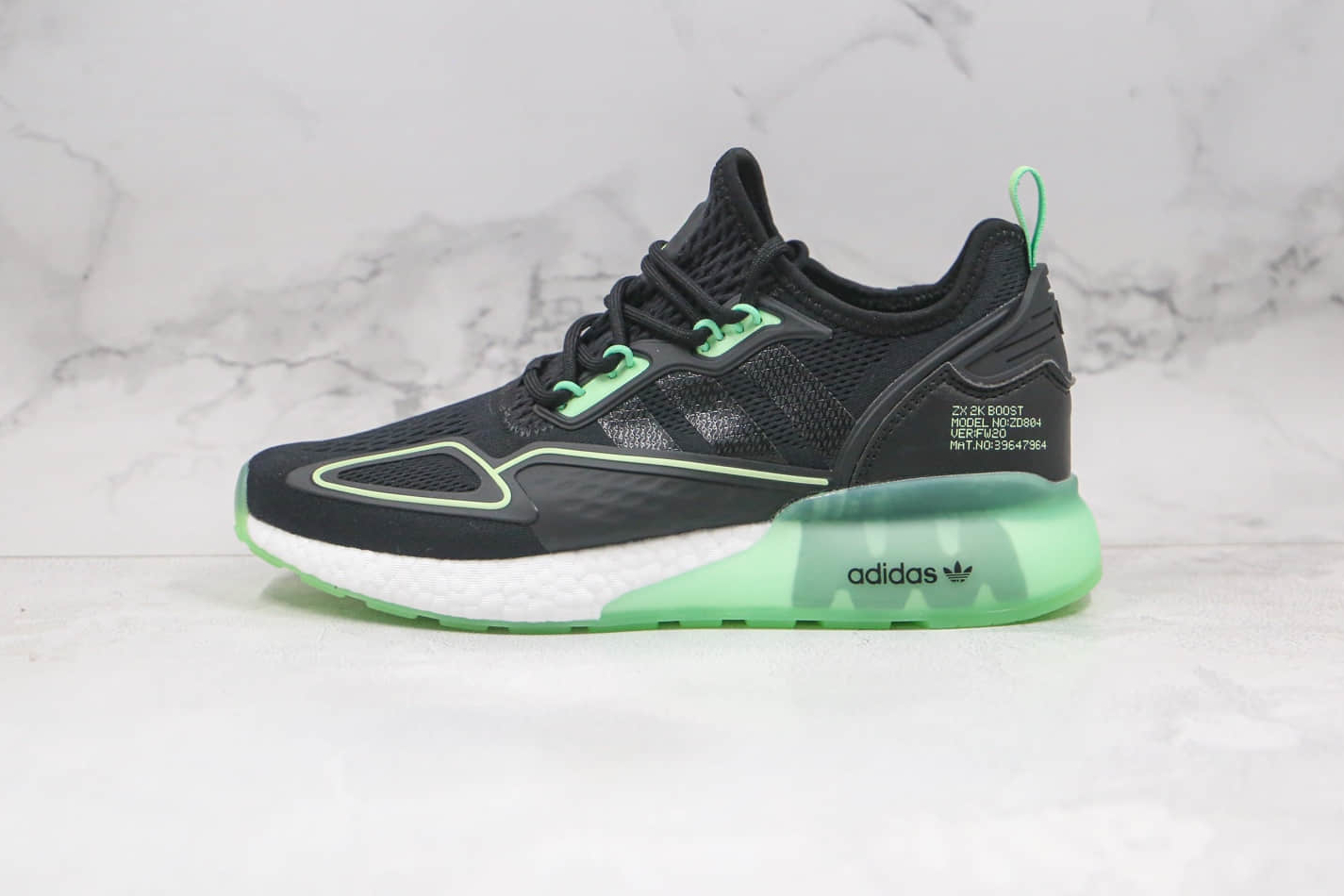 Adidas ZX 2K Boost 'Black Green White' H67935 - Stylish and Comfortable Sports Shoes for Men