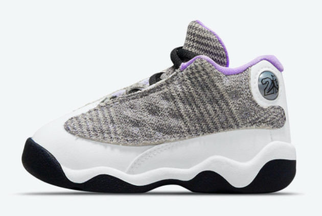 Air Jordan 13 GS 'Houndstooth' White/Black-Lilac-Metallic Silver - Limited Edition Basketball Sneakers