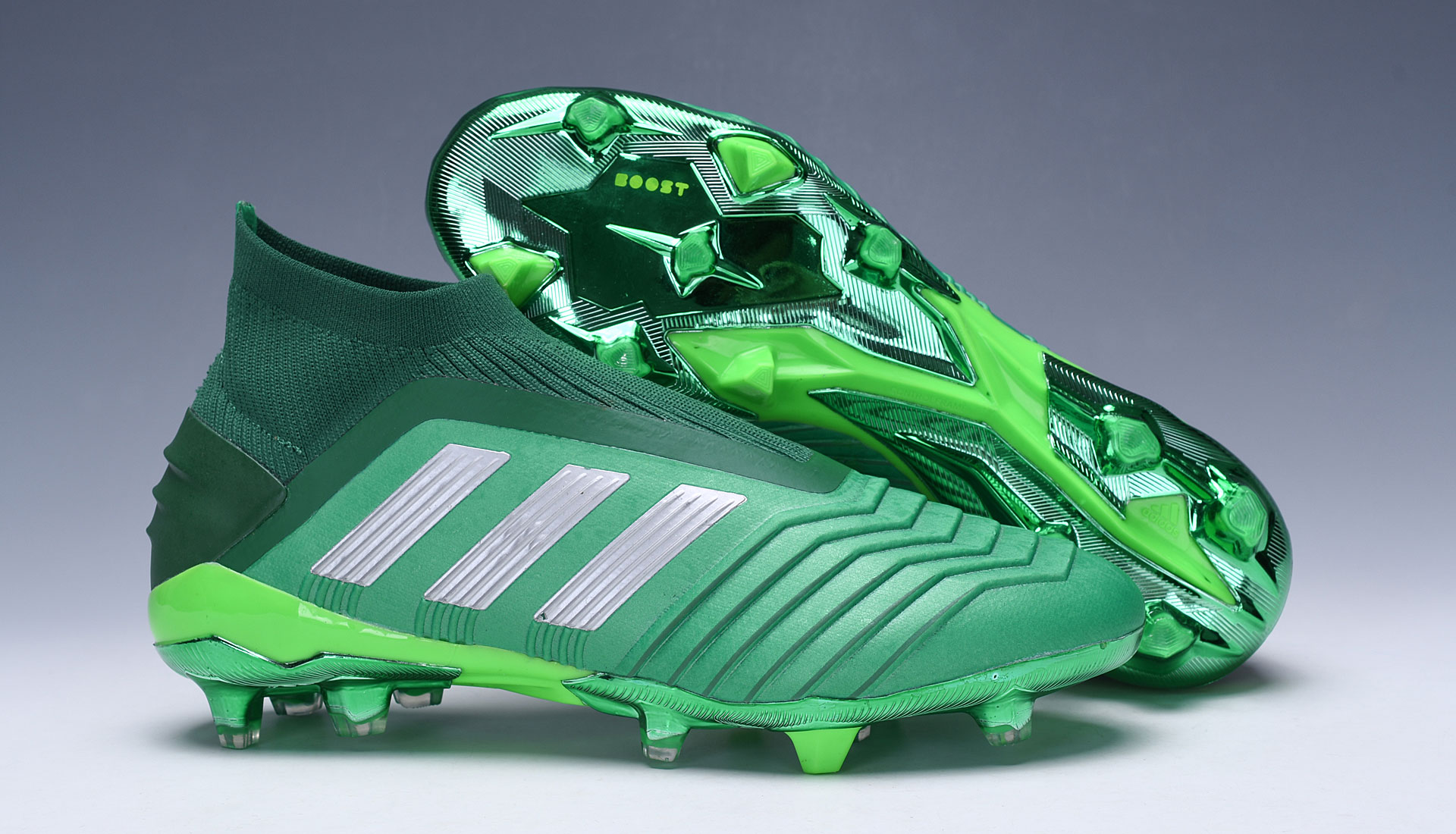 Adidas Predator 19+ FG Soccer Cleats - Green Silver | Top-Performing Footwear