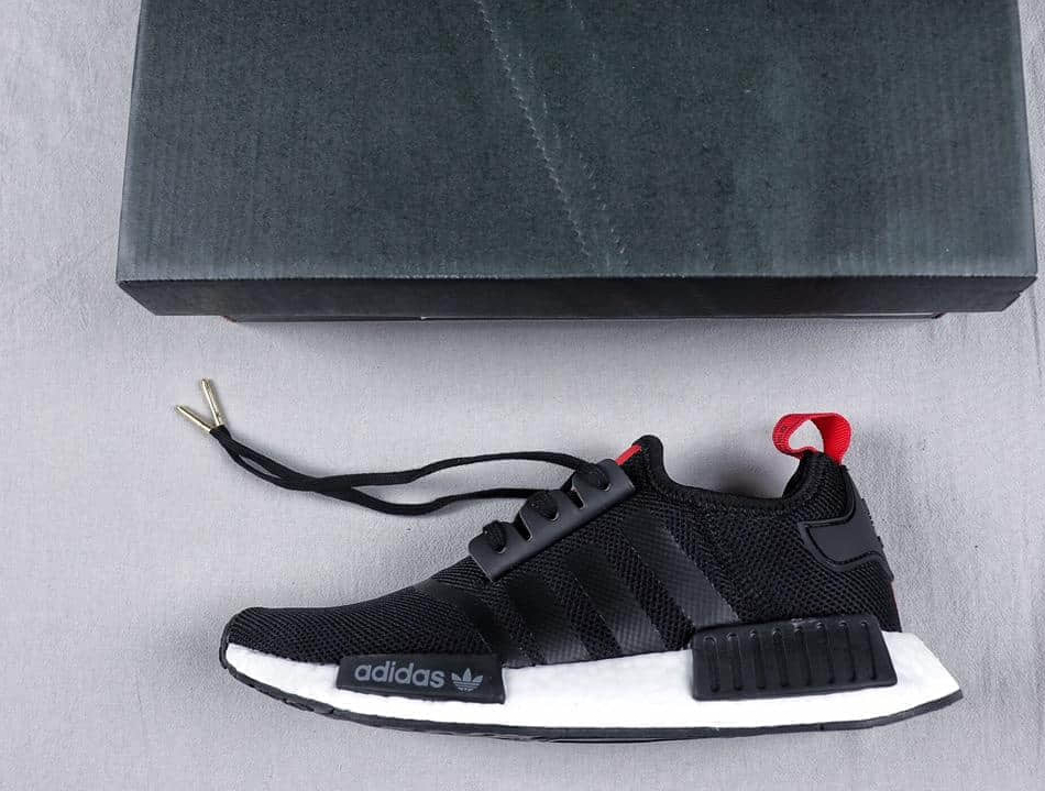 Adidas NMD_R1 J 'Black Scarlet' B42087 - Stylish and Trendy Sneakers