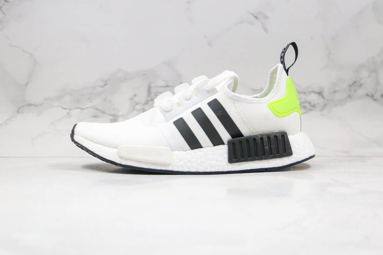 Adidas NMD_R1 J White Black Signal Green FW2699 - Youth Sneakers