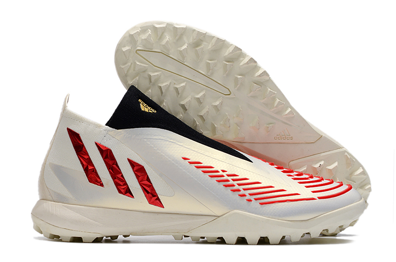 Adidas Predator Edge1 TF Turf White Red GZ4648 - Best Turf Soccer Shoes