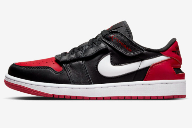 Air Jordan 1 Low FlyEase 'Bred' Black/Gym Red-White DM1206-066 - Stylish and Convenient Footwear for All