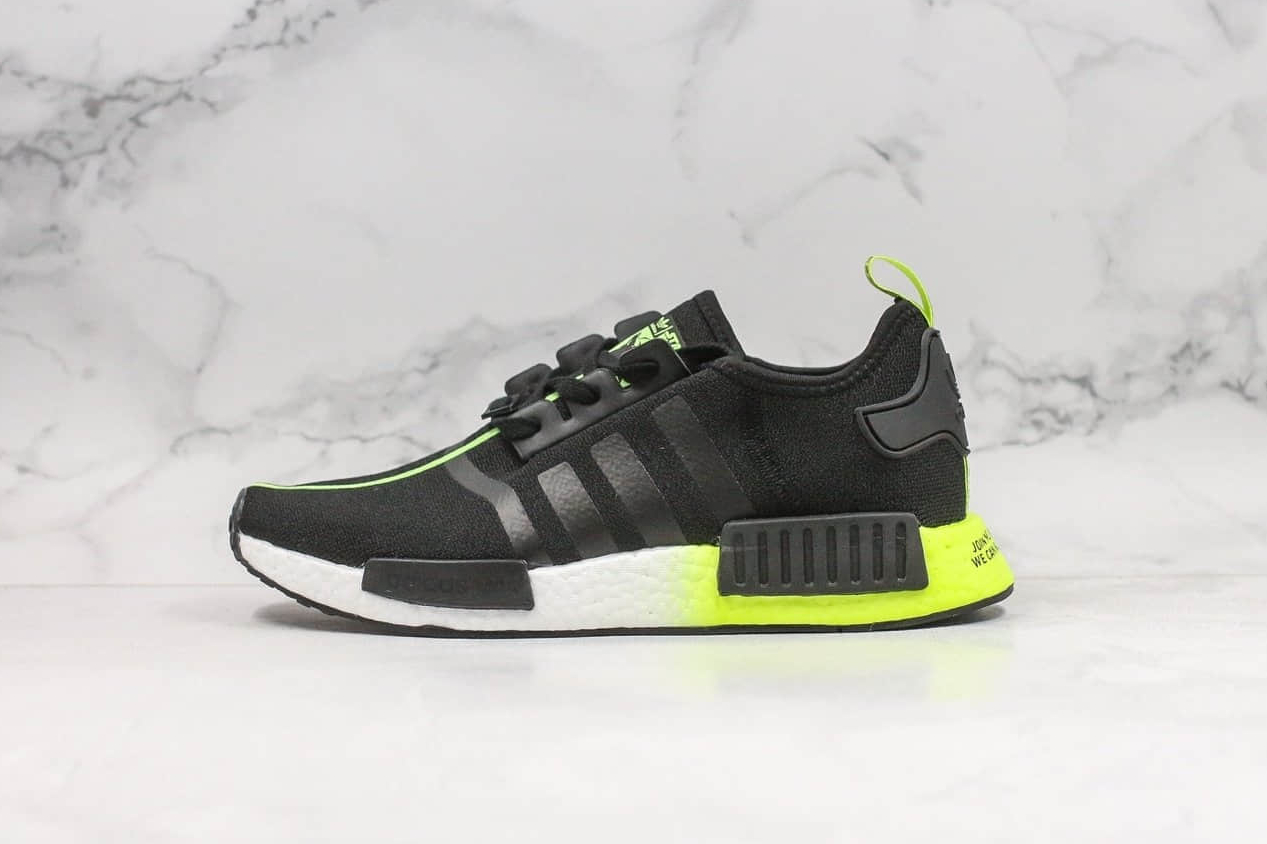 Adidas NMD R1 Boost Core Black White Green FW2283 - Shop Now!