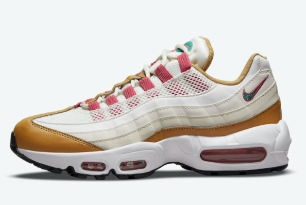 Nike Air Max 95 Powerwall BRS White/Tan-Pink-Green DH1632-100 | Shop Now for Iconic Sneakers