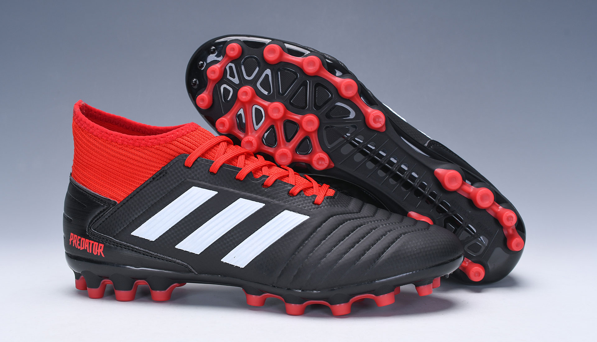 Adidas PREDATOR 18.3 AG Artificial Grass 'Black Red' BB7747 - Premium Soccer Cleats for Precision and Style