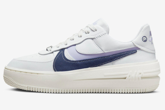 Nike Air Force 1 PLT.AF.ORM Smiley White Purple FD0382-121 - Trendy and Stylish Footwear for Men